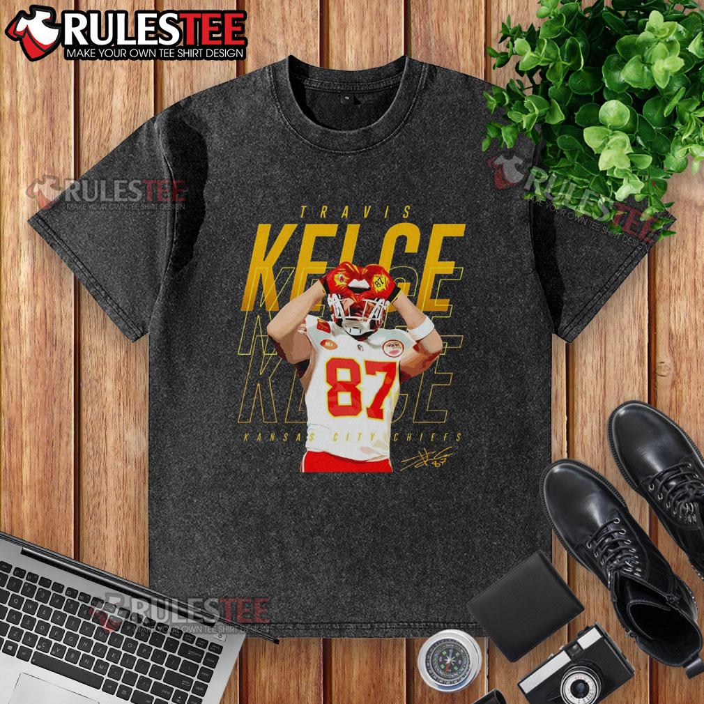 Hot Travis Kelce Kansas City Chiefs Heart T-Shirt - Image 6