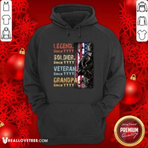 Alternative view of Legend Soldier Veteran Grandpa Shirt
