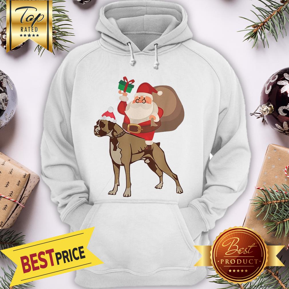 Pretty Santa Riding Boxer Christmas Shirt - Image 5