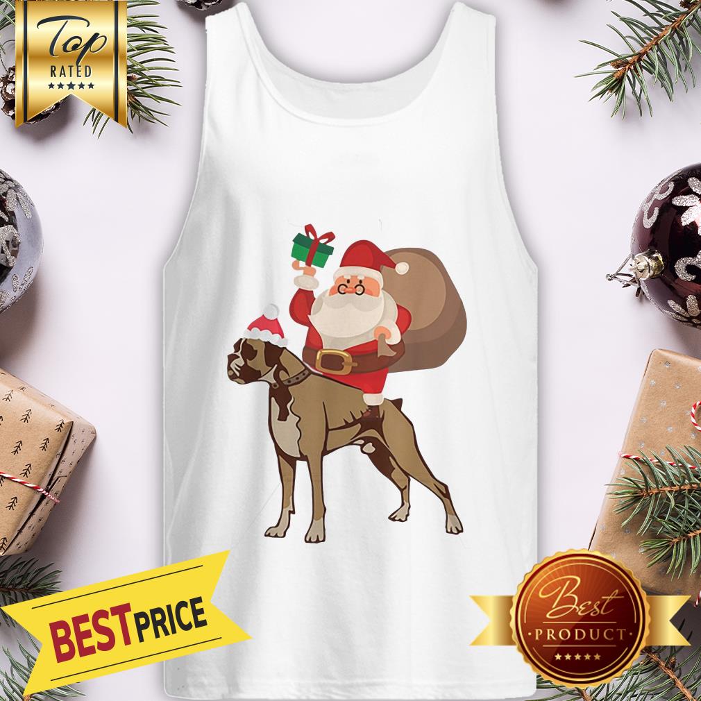 Pretty Santa Riding Boxer Christmas Shirt - Image 3