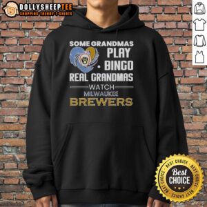 Alternative view of Good Milwaukee Brewers Some Grandmas Play Bingo Real Grandmas Watch Diamond Heart Shape T-Shirt