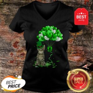 Alternative view of Cat Balloons Heart St. Patrick’s Day 2020 Shirt