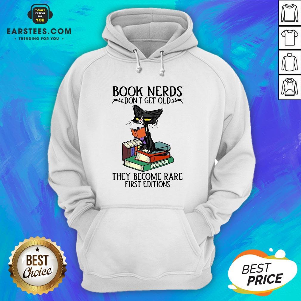 Happy Black Cat Book Nerds I Don’t Get Old Shirt - Image 5