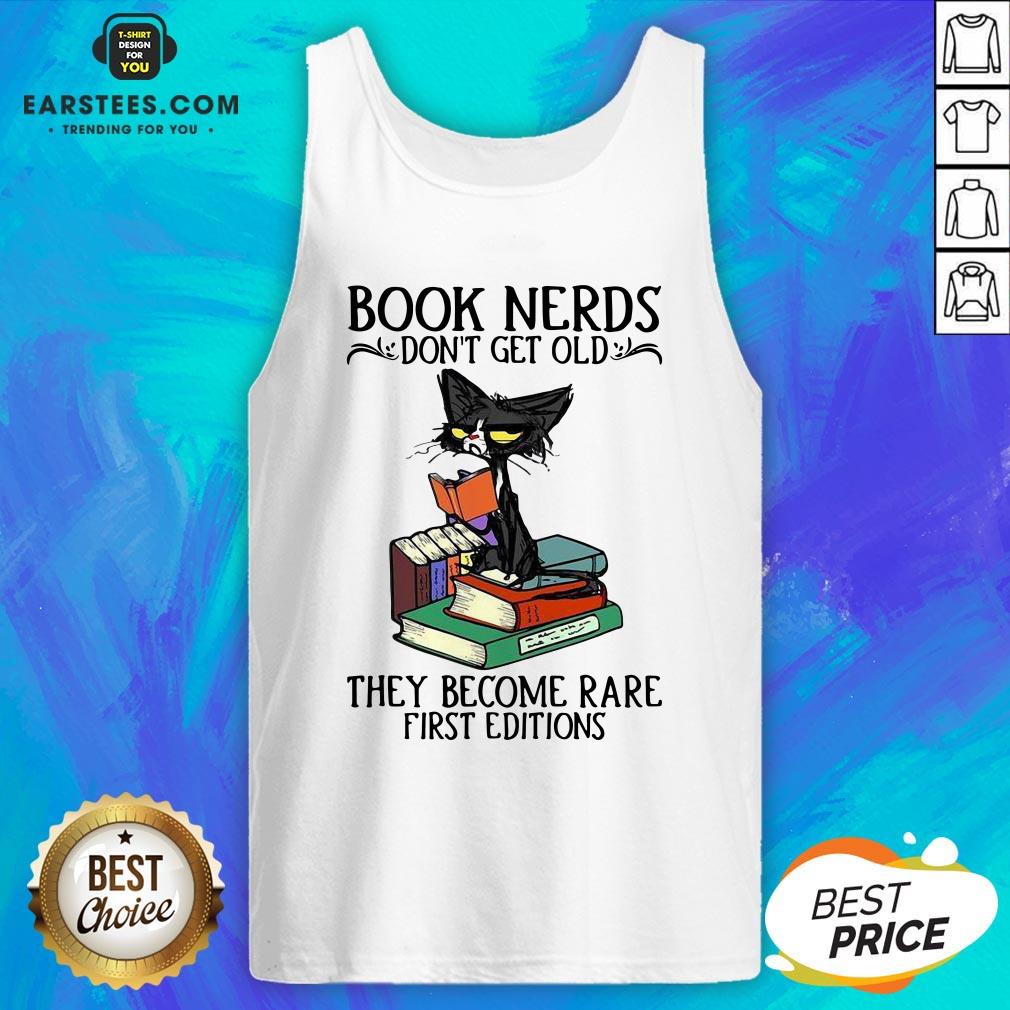 Happy Black Cat Book Nerds I Don’t Get Old Shirt - Image 3