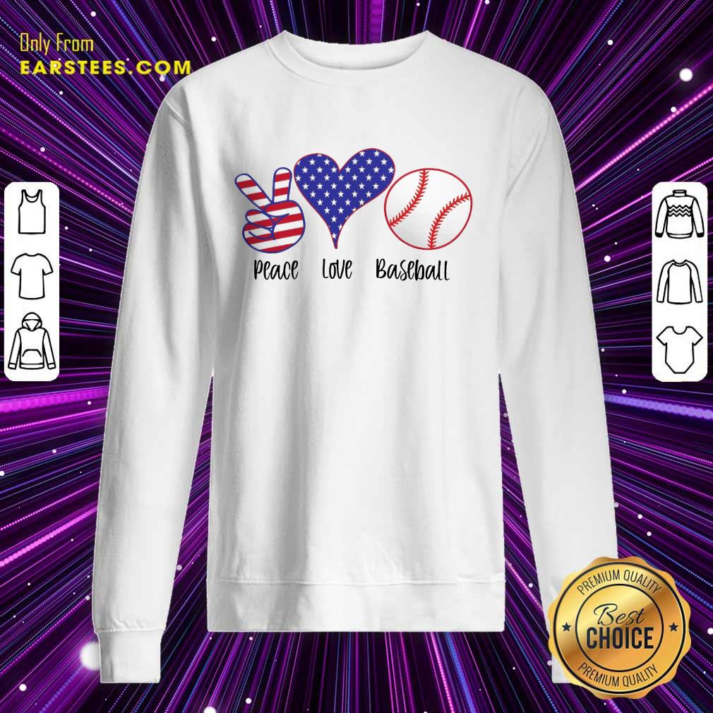 Top Place Love Baseball American Flag Shirt - Image 3
