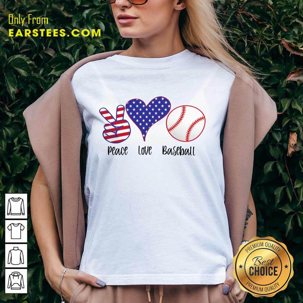 Top Place Love Baseball American Flag Shirt - Image 5