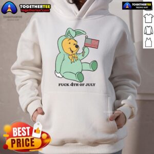 Alternative view of Cute Winnie The Pooh Fck 4th Of July America Flag T-Shirt