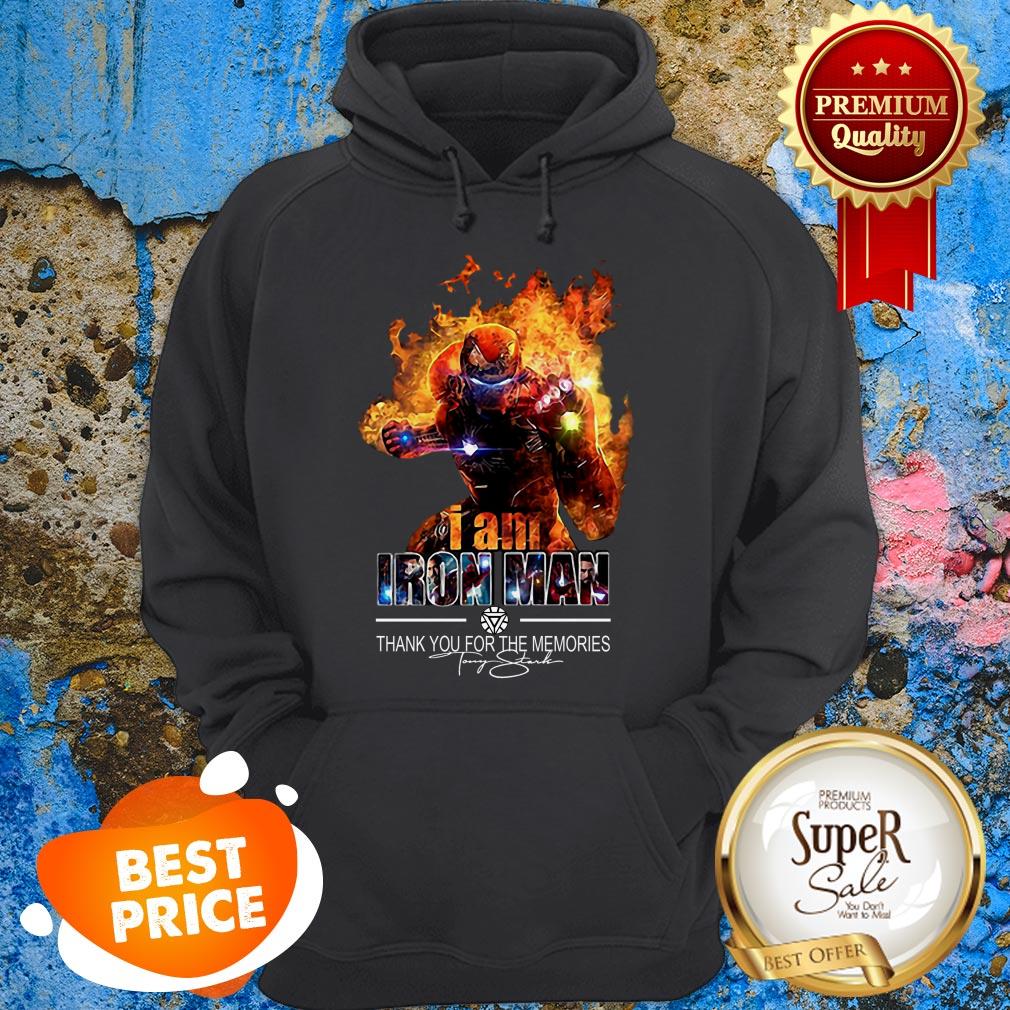 Nice I Am Iron Man Thank You For The Memories Signature Shirt - Image 5