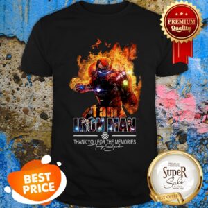 Nice I Am Iron Man Thank You For The Memories Signature Shirt