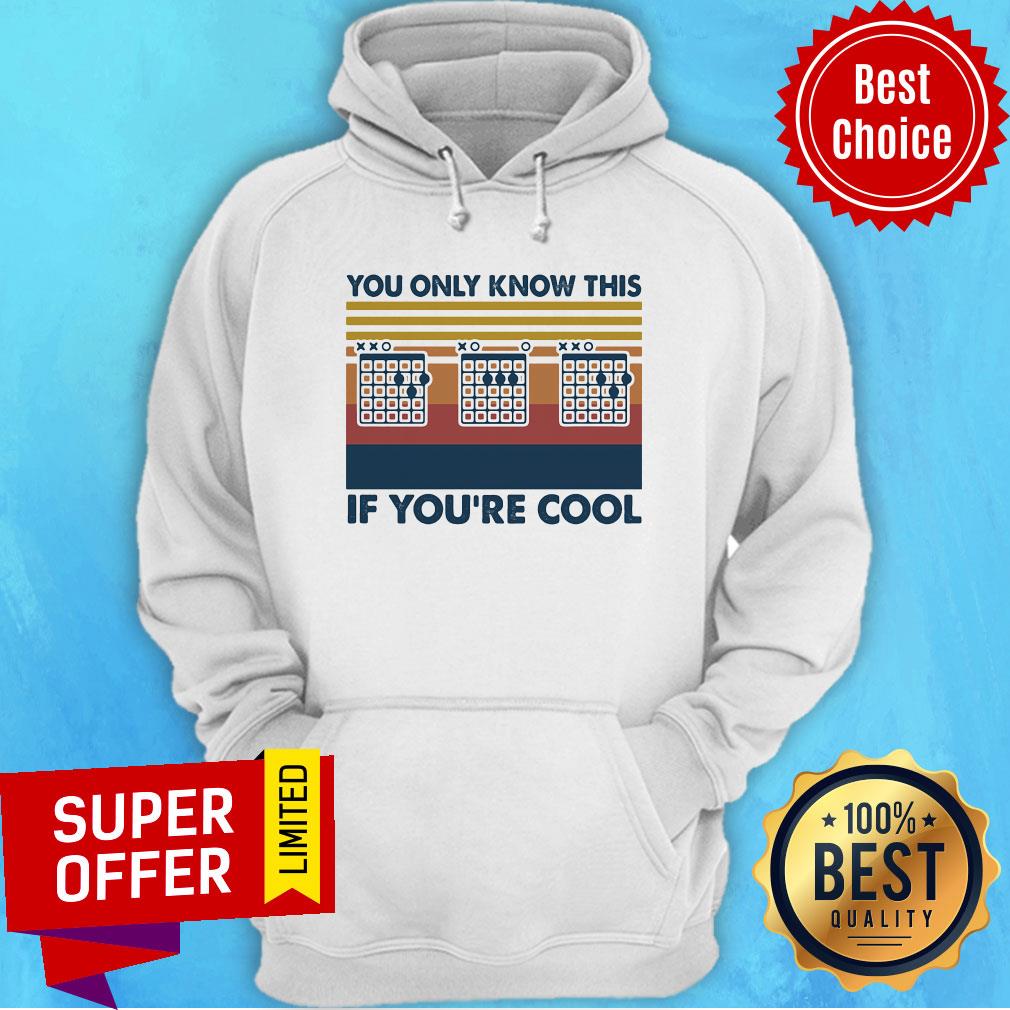 Top Guitar You Only Know This If You’re Cool Vintage Retro Shirt - Image 2