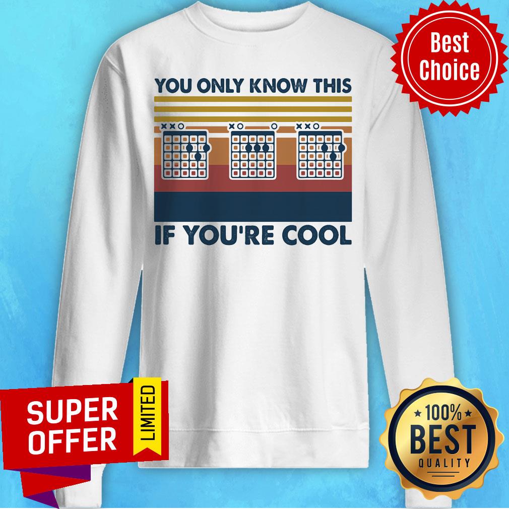 Top Guitar You Only Know This If You’re Cool Vintage Retro Shirt - Image 5