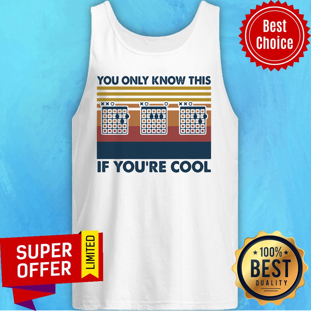 Top Guitar You Only Know This If You’re Cool Vintage Retro Shirt - Image 4