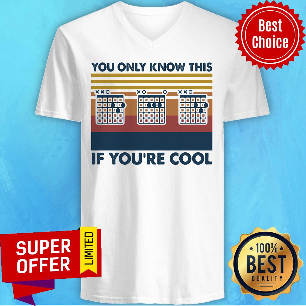 Top Guitar You Only Know This If You’re Cool Vintage Retro Shirt - Image 3