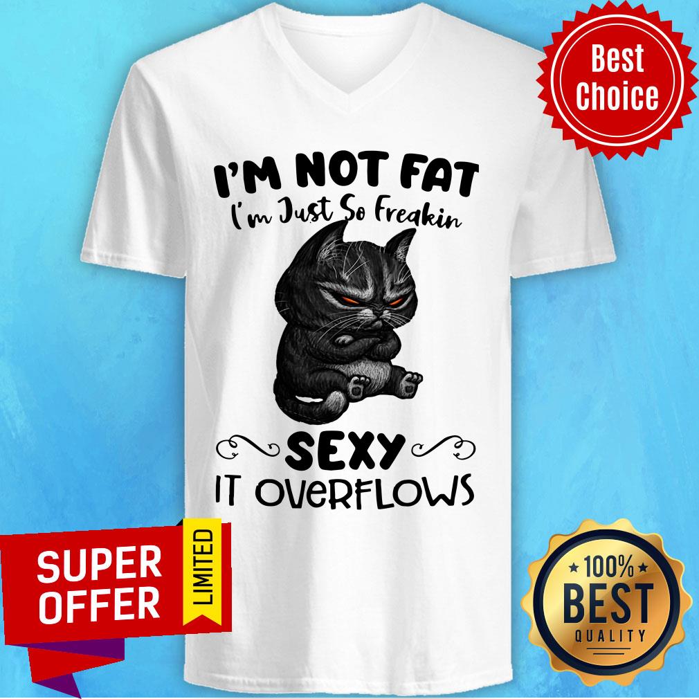 Mr Black Cats I’m Not Fat I’m Hust So Freakin Sexy It Overflows Shirt - Image 3
