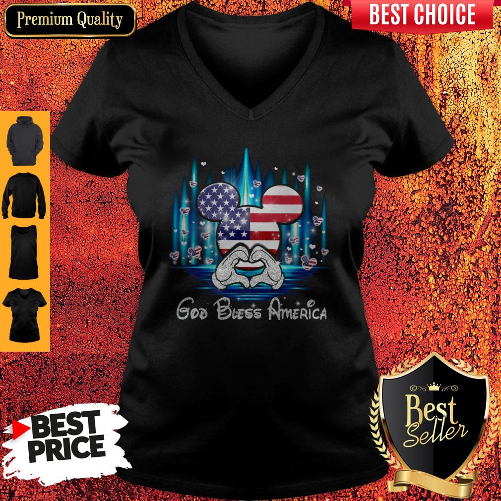 Premium Mickey Mouse God Bless America Shirt - Image 2