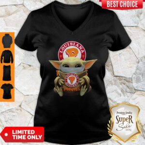 Alternative view of Original Baby Yoda Face Mask Louisiana Kitchen Shirt
