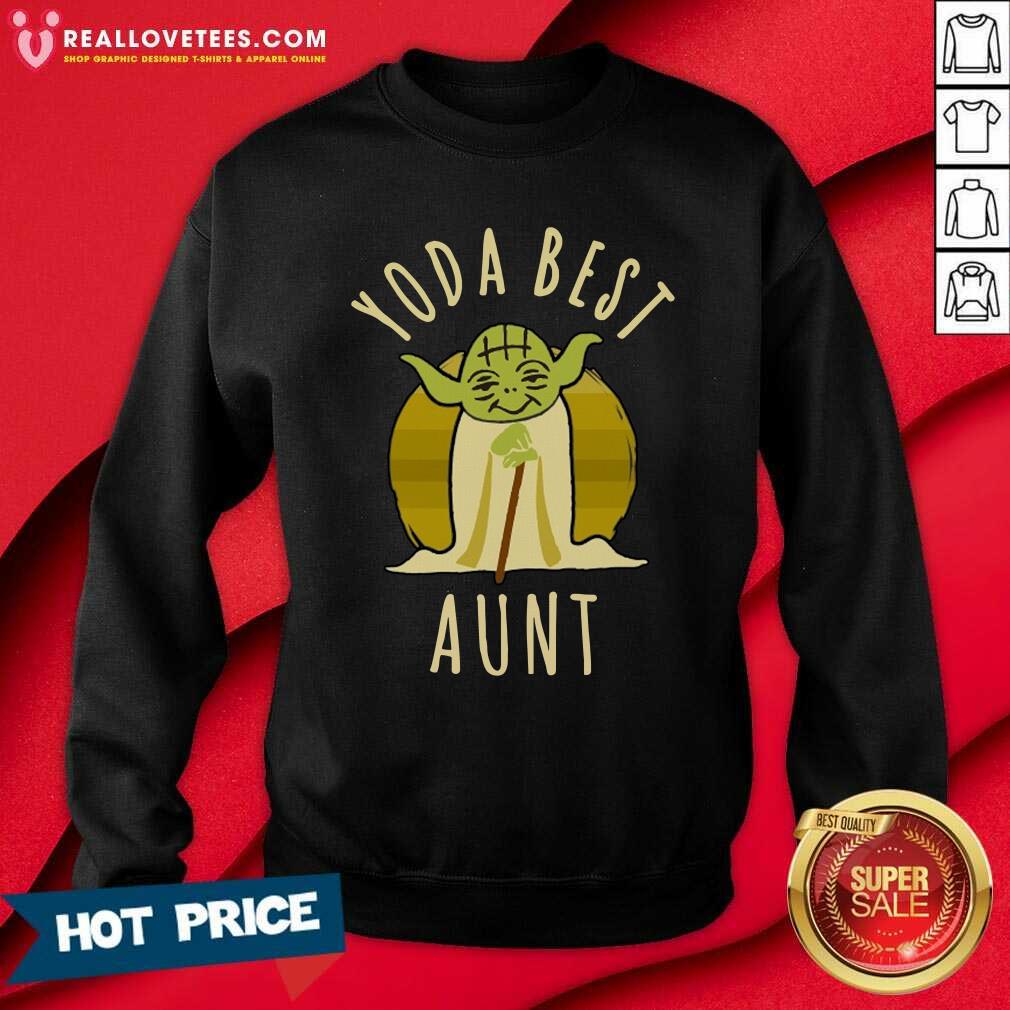 Nice Star War Yoda Best Aunt 2021 Vintage Shirt - Image 3