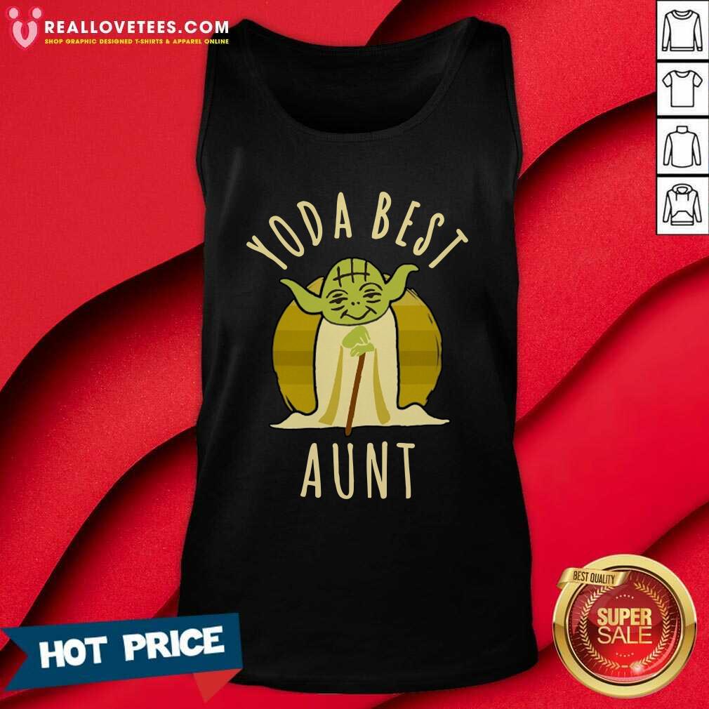 Nice Star War Yoda Best Aunt 2021 Vintage Shirt - Image 2