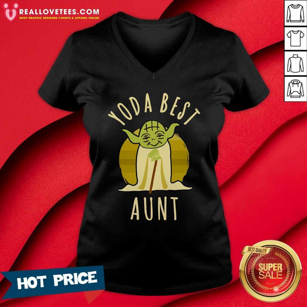 Nice Star War Yoda Best Aunt 2021 Vintage Shirt - Image 5