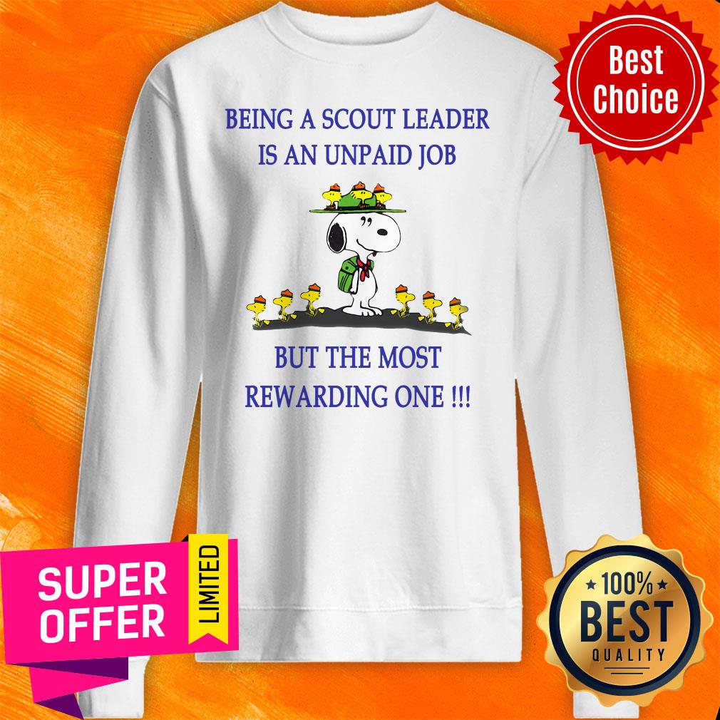 Snoopy Being A Scout Leader Is An Unpaid Job But The Most Rewarding One Shirt - Image 2