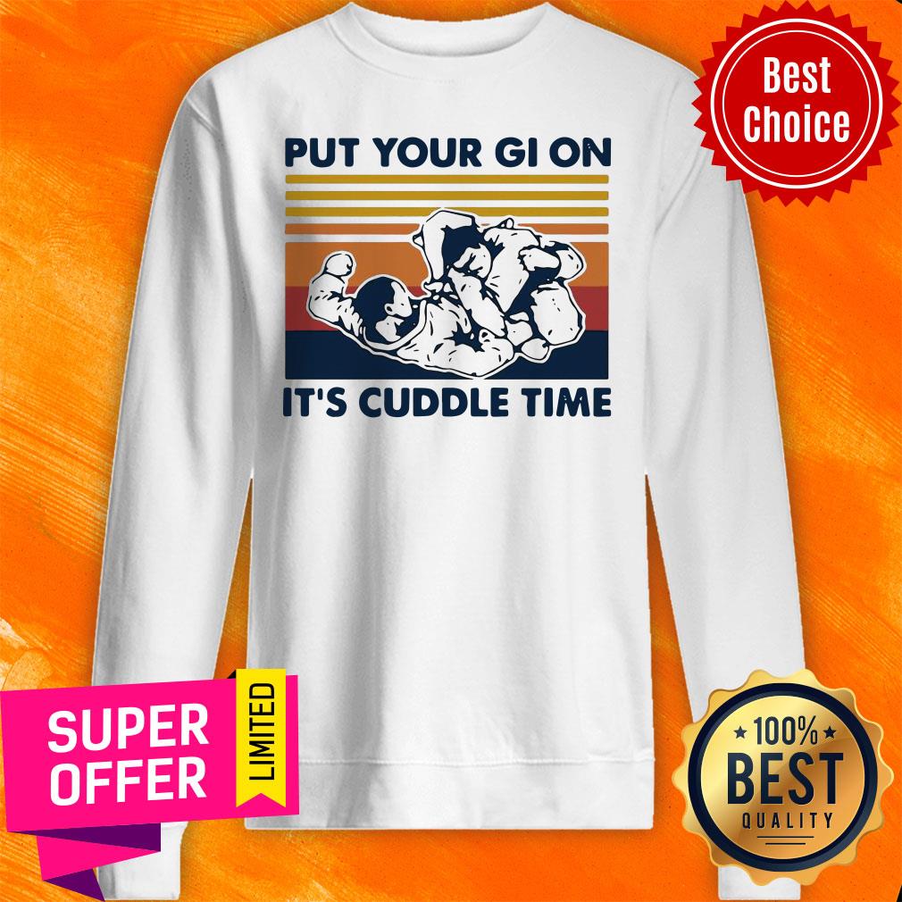 Top Brazilian Jiu-Jitsu Put Your Gi On It’s Cuddle Time Shirt - Image 2