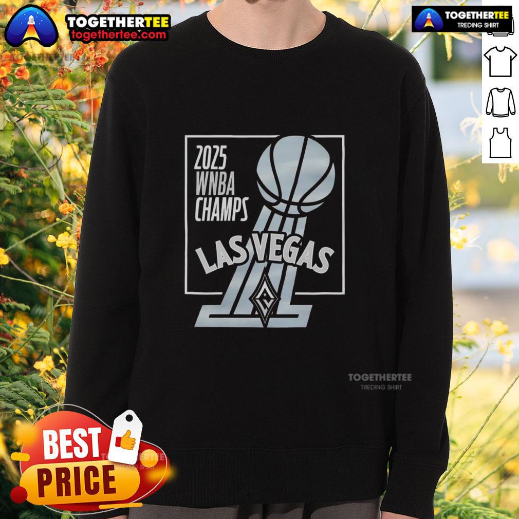 Top 2025 WNBA Champs Las Vegas Aces Trophy T-Shirt - Image 5