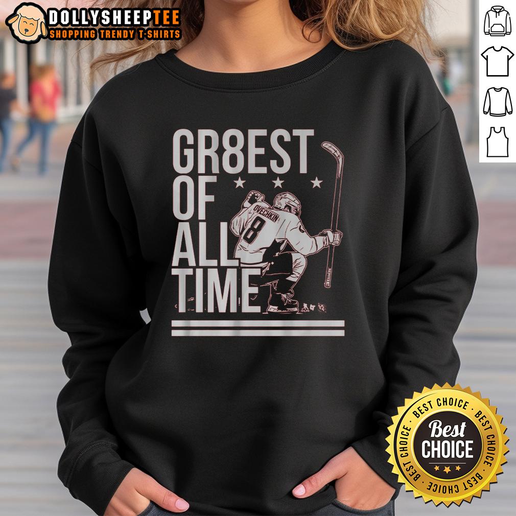 Awesome Alex Ovechkin The Gr8est Of All Time T-Shirt - Image 5