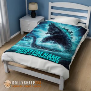 Alternative view of Awesome Godzilla King Of The Monsters Blanket Fleece Customized Blanket