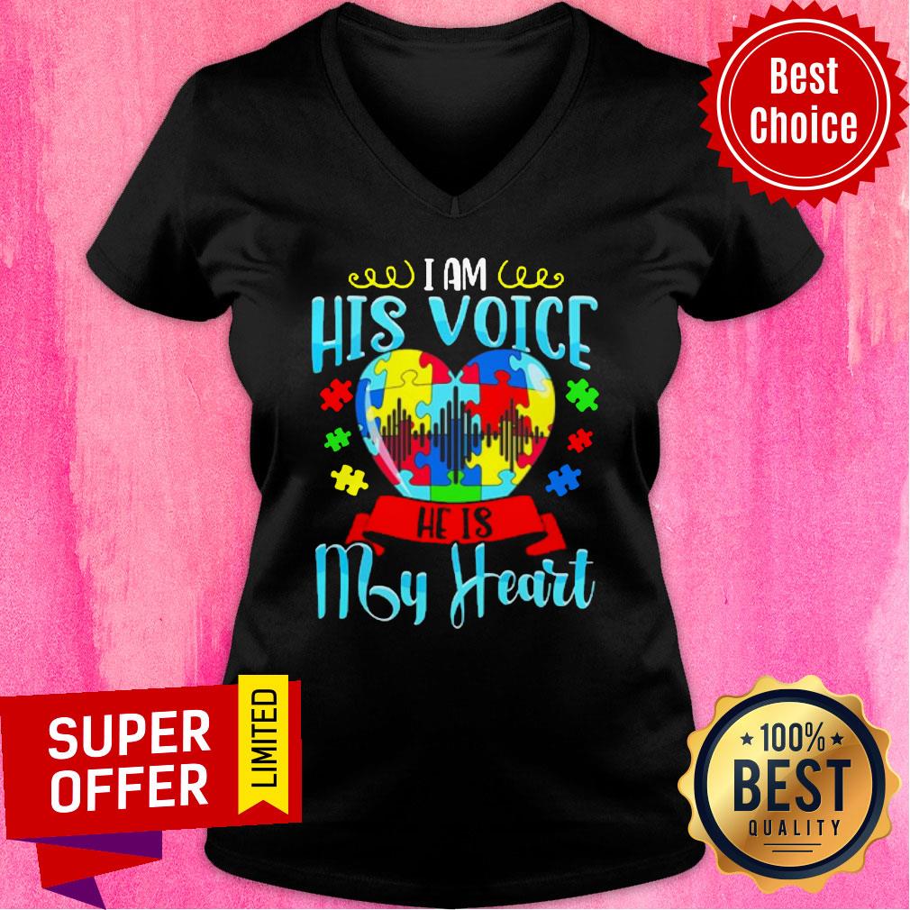 Autism I Am His Voice He Is My Heart Shirt - Image 3