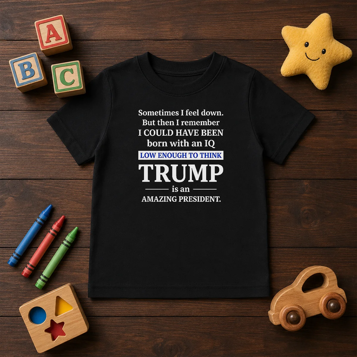 Hot Trump Is An Amazing President IQ Satire Shirt - Image 9