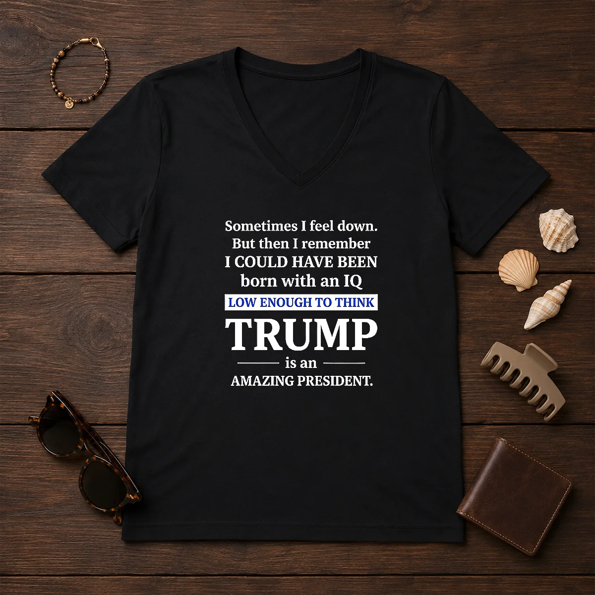 Hot Trump Is An Amazing President IQ Satire Shirt - Image 2