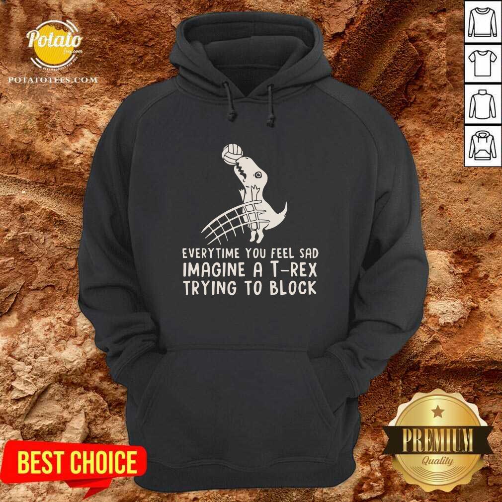 Everytime You Feel Sad Imagine A T Rex Trying To Block Shirt - Image 4