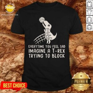 Everytime You Feel Sad Imagine A T Rex Trying To Block Shirt