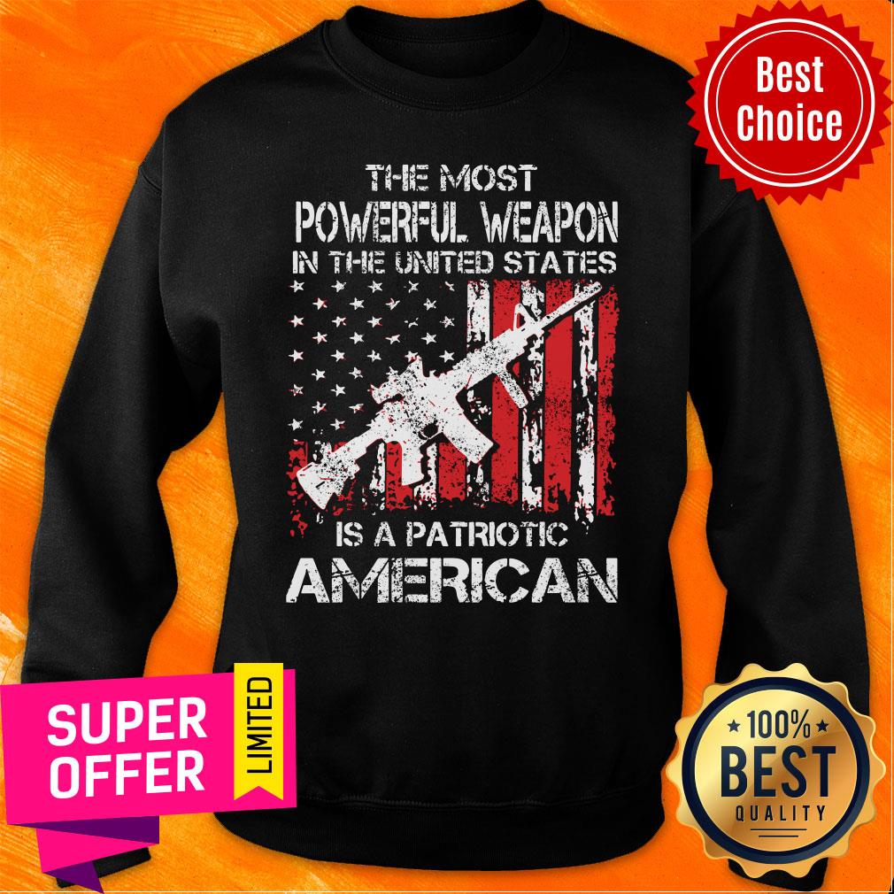 The Most Powerful Weapon Patriotic American Flag Shirt - Image 4