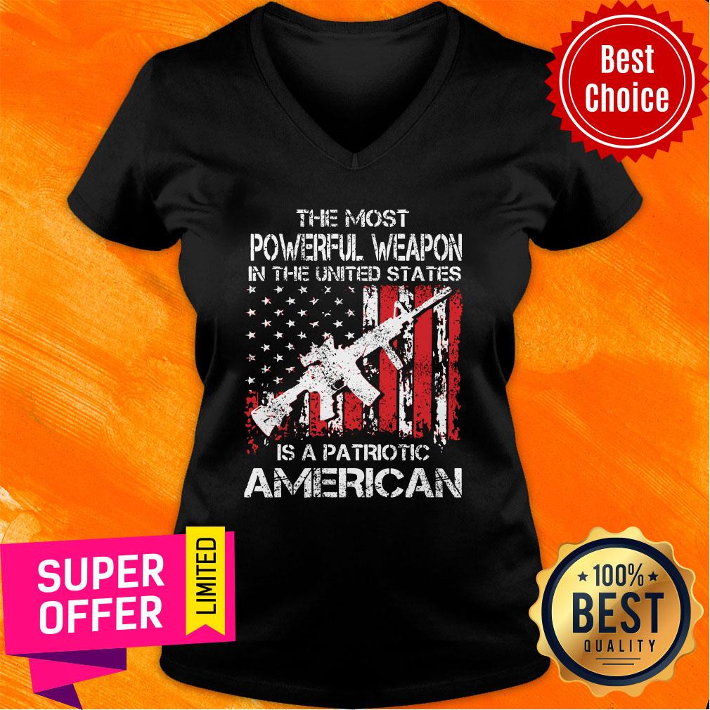 The Most Powerful Weapon Patriotic American Flag Shirt - Image 2