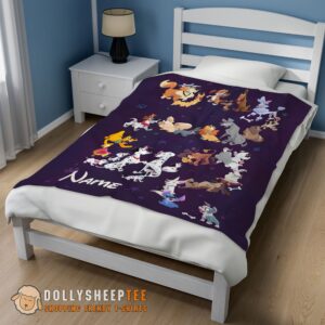 Alternative view of Perfect Cute Disney Cartoon All Disney Dog Blanket Fleece Customized Blanket