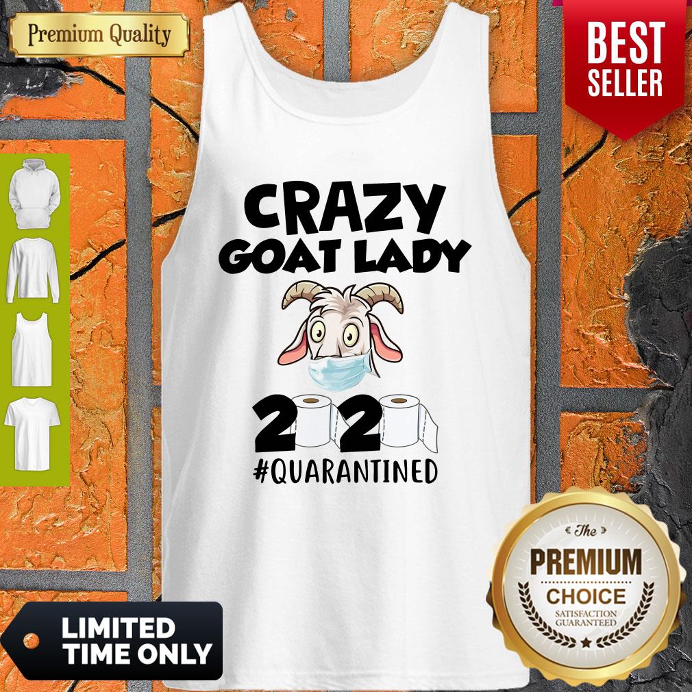 Premium Crazy Goat Lady 2020 Quarantined Shirt - Image 5