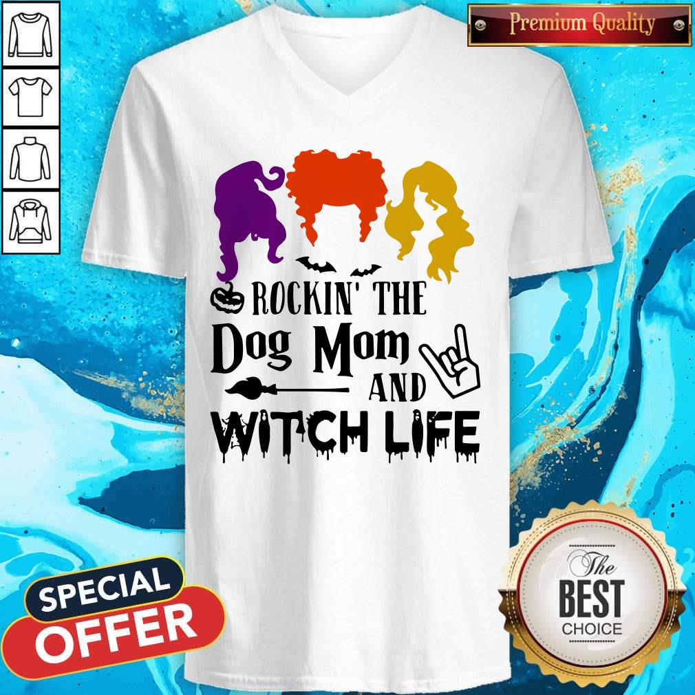 Halloween Hocus Pocus Rockin' The Dog Mom And Witch Life Shirt - Image 2