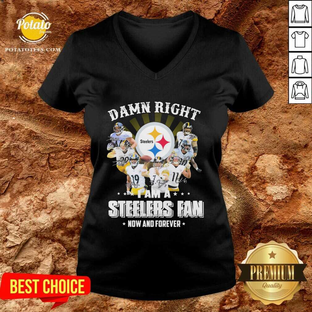 Top So Damn Right I Am A Pittsburgh Steelers Fan Now And Forever Signature Shirt - Image 5