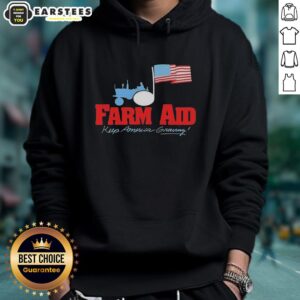 Alternative view of Original Farm Aid Keep America Growing The Logo Of A Tractor And The American Flag T-Shirt