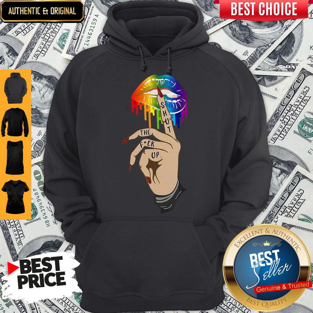 Premium Lips Shut The Fuck Up LGBT Shirt - Image 2