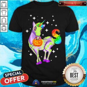 Pretty Unicorn Skeleton Happy Halloween Shirt