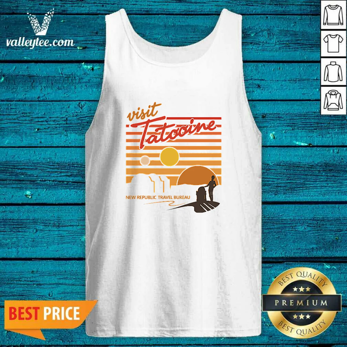 Nice Visit Tatooine Travel Bureau Shirt - Image 4