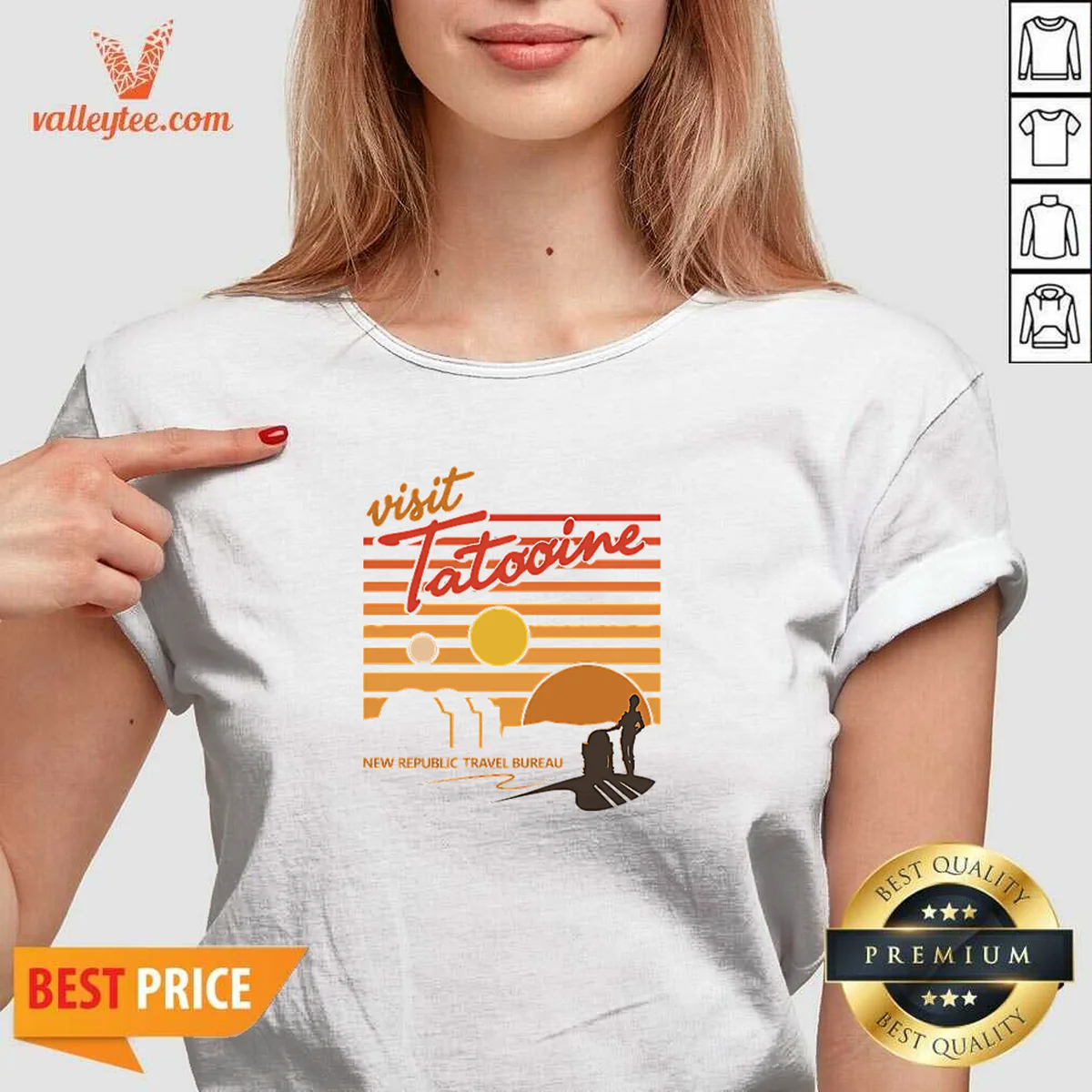 Nice Visit Tatooine Travel Bureau Shirt - Image 2