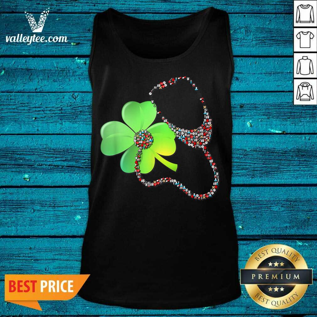 Good Nurse Stethoscope Shamrock St Patricks Day Shirt - Image 4