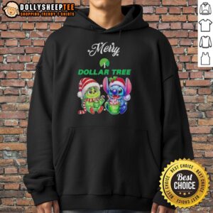 Alternative view of Happy Grinch And Stitch X Dollar Tree Merry Christmas T-Shirt