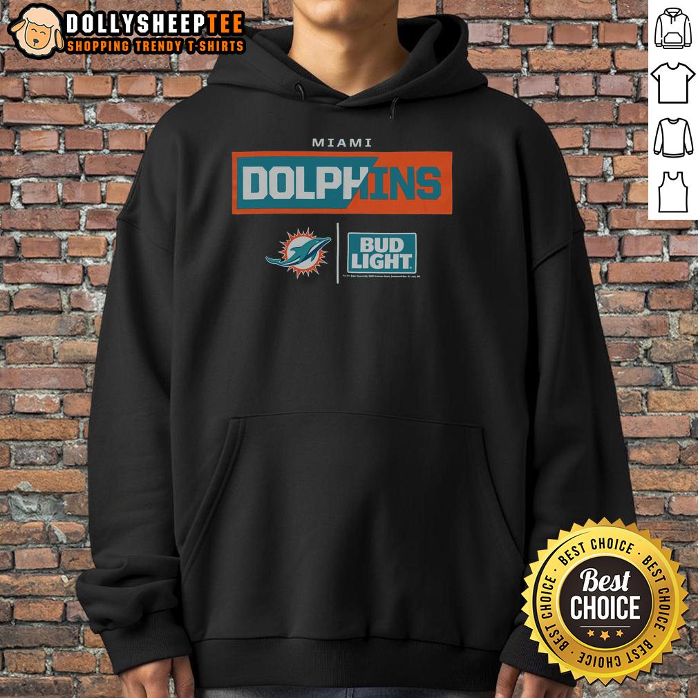 Hot Bud Light Miami Dolphins T-Shirt - Image 2