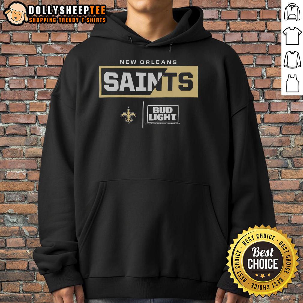 Hot Bud Light New Orleans Saints Team T-Shirt - Image 2