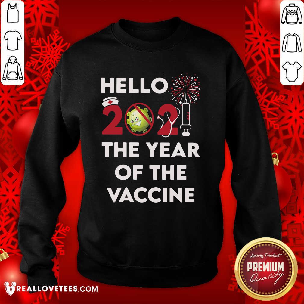 Perfect Hello 2021 THE Year Of The Vaccine Shirt - Image 3