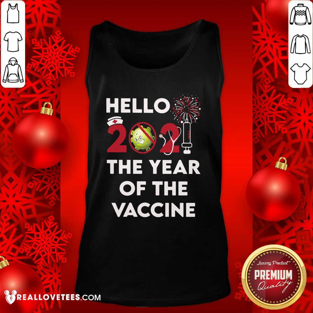 Perfect Hello 2021 THE Year Of The Vaccine Shirt - Image 2